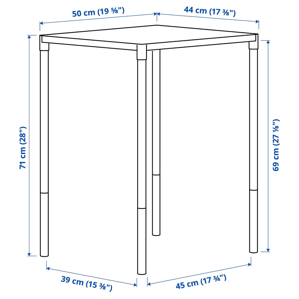 Illustration with measurements for the product: FEJAN.