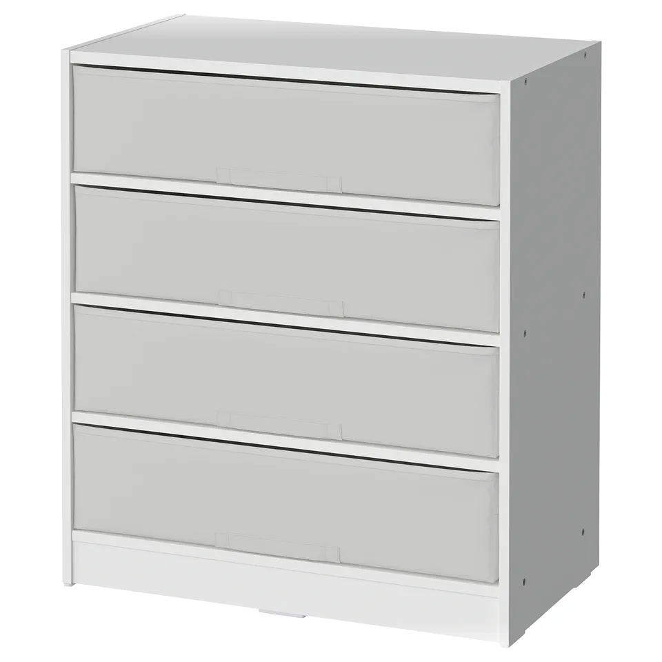 part: BRUKSVARA storage unit with 4 boxes