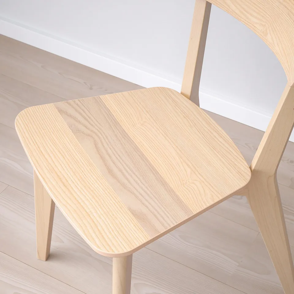 TONSTAD / LISABO Table and 4 chairs, off-white/ash, 150x80 cm