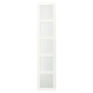 BERGSBO door, frosted glass/white, 50x229 cm