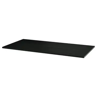 MITTZON table top, black stained/ash veneer, 140x68 cm