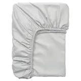BÄRGLIM fitted sheet, grey, 180x200 cm