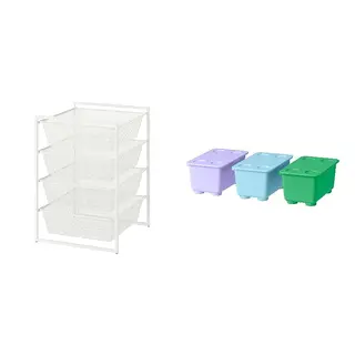 GLIS/JONAXEL set: storage combination + box with lid