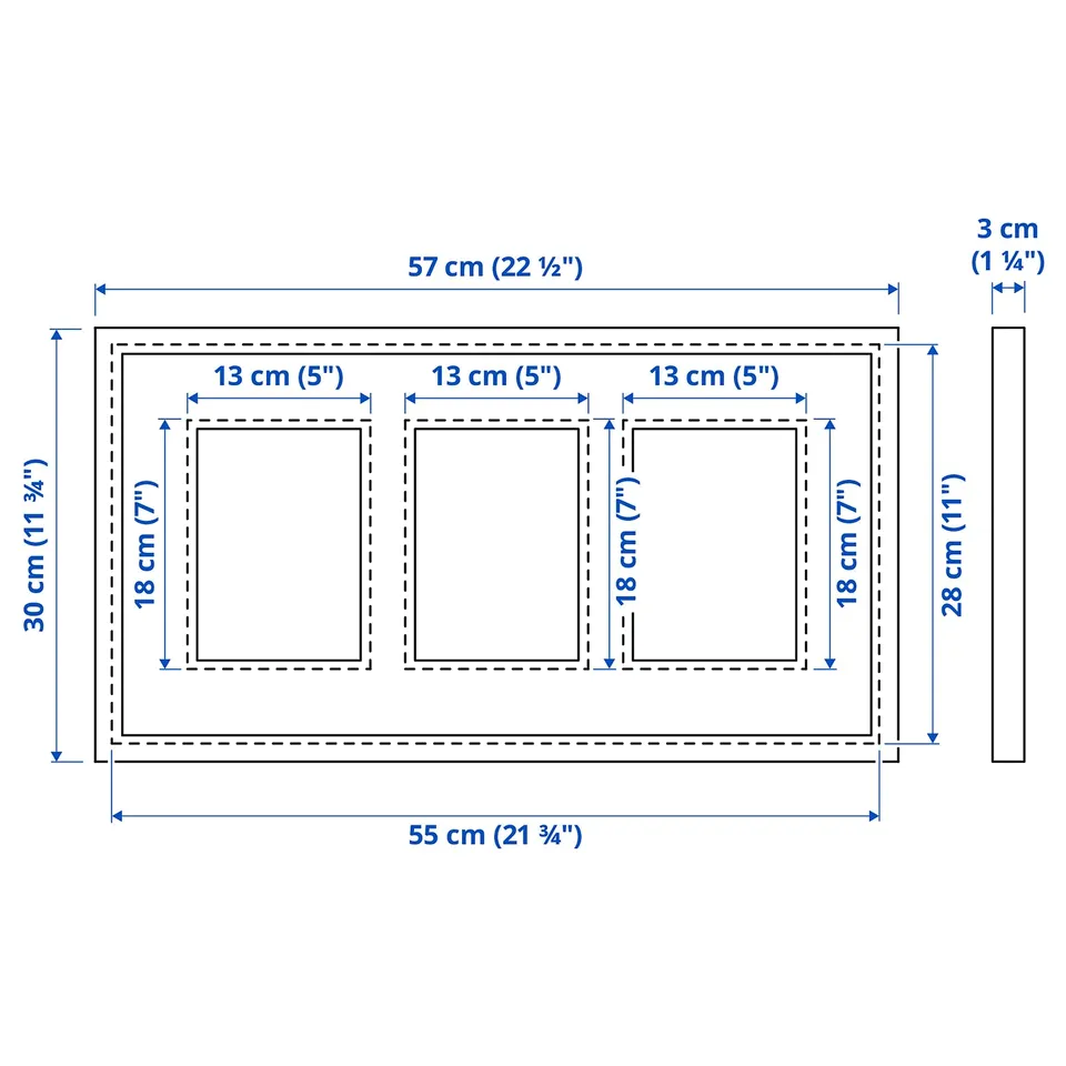 part: RÖDALM frame for 3 pictures