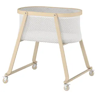 ÄLSKVÄRD bassinet with mattress, birch, 40x73 cm