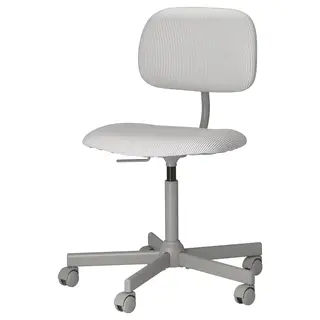 BLECKBERGET swivel chair, Klovsta white/grey, Depth 68 x Width 68 cm