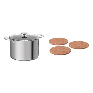 pot + pot stand set: pot with lid + pot stand