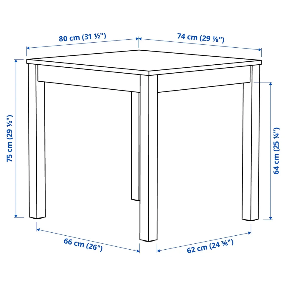 ÅLHULT / ÅLHULT Table and 2 chairs, beige/brown/Kabusa light beige beige, 80x74 cm