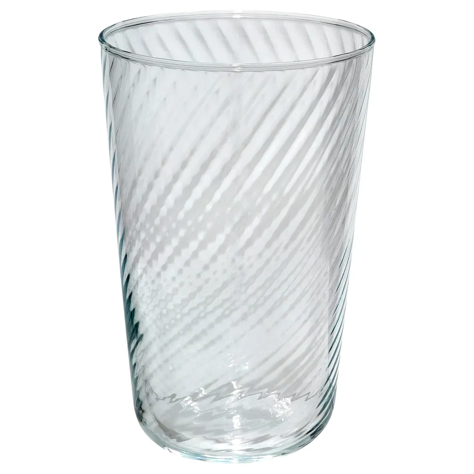 KLIPPLAX clear, thin glass with rippled design for elegance. Perfect for any occasion.