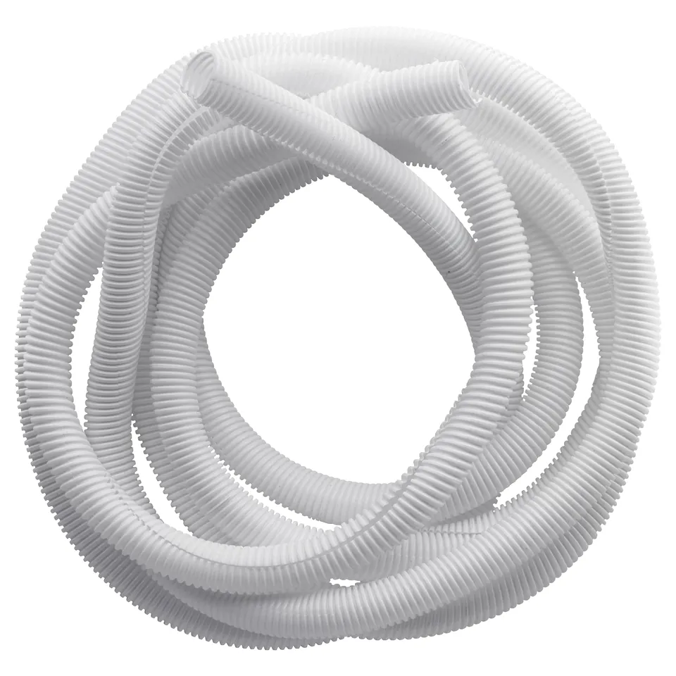 RABALDER white cable tidy, spiral-shaped, polyethylene plastic, keeps cables tidy.