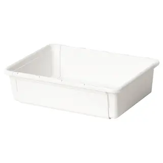 KACKLA extendable box, white, 25-38x19 cm