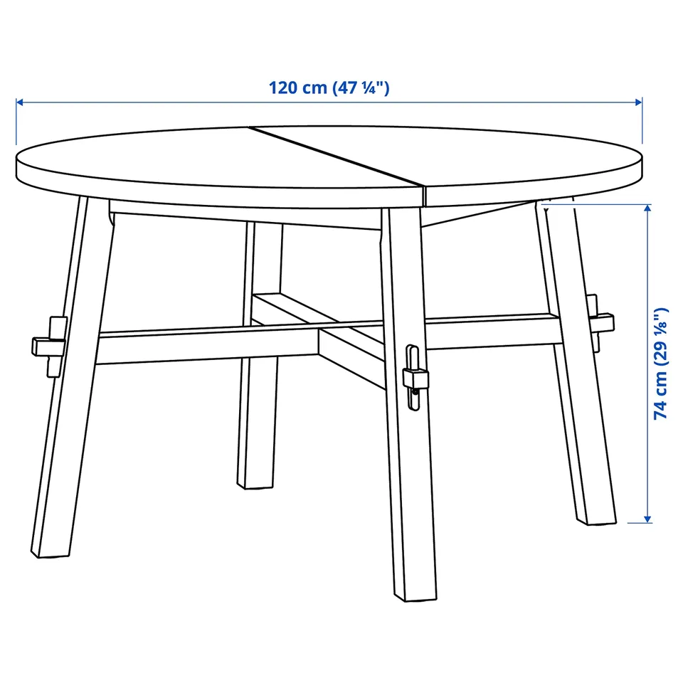 SKOGSTA / RAMSNÄS Table and 4 chairs, acacia black/anthracite Vissle dark grey, 120 cm
