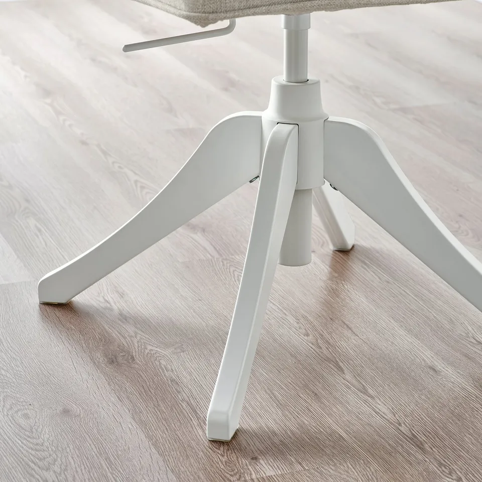 Modern swivel chairs sturdy base and light wood floor. Quality design, clean lines, durable finish.