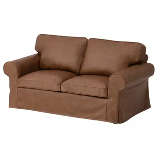 EKTORP 2-seat sofa, Gärdebyn light brown, Depth 88 x Width 179 cm