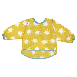 KLADDIG bib, yellow/white, Length 38 x Width 30 cm