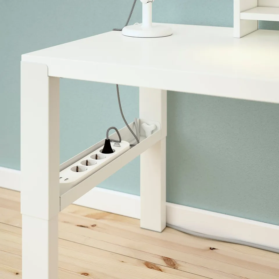 PÅHL Desk, height adjustable white, 96x58 cm
