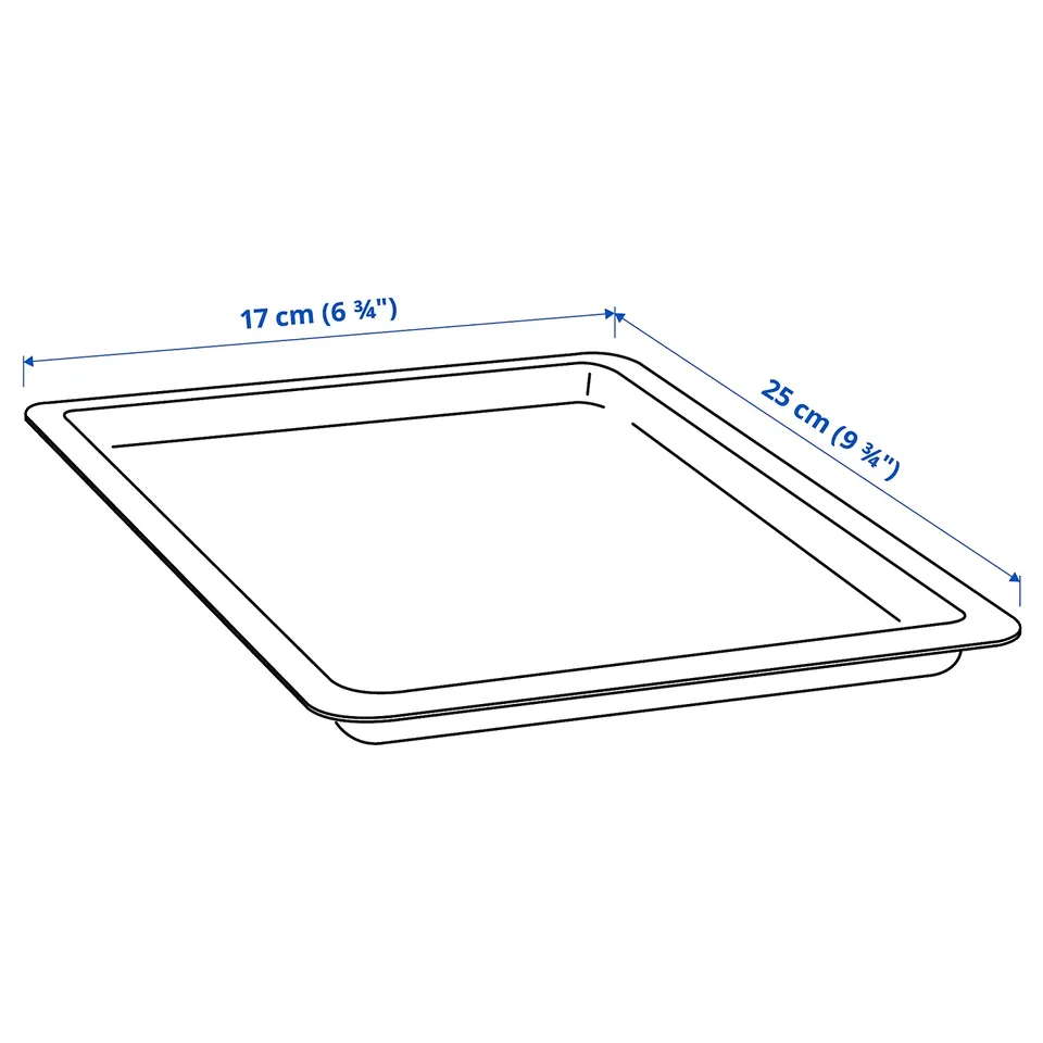 UPPSNOFSAD Lid, transparent white, 25x17 cm