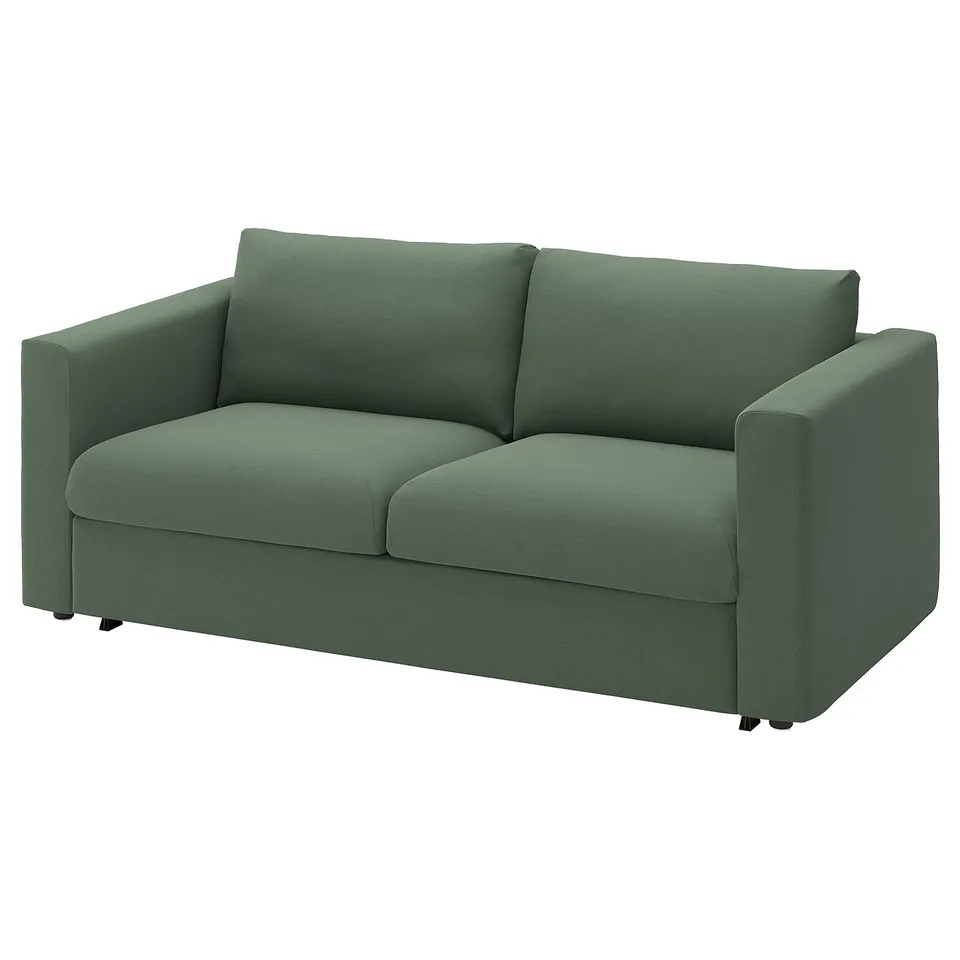 VIMLE 2-seat sofa-bed, Knäbäck grey-green