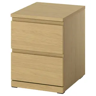 STORKLINTA chest of 2 drawers, oak effect, 40x50x53 cm