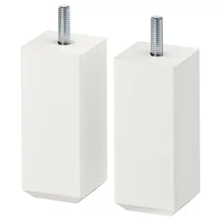 STUBBARP leg, white, Width 44 x Depth 44 x Height 100 mm