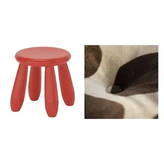 MAMMUT/SANDLÖPARE set: children's stool + stool cover
