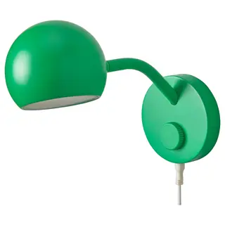 KORVSNÖRE LED wall lamp, dimmable/green, Depth 29.3 x Height 20.7 x Width 12.0 cm