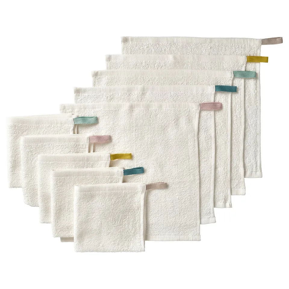 KRAMA Washcloth, white, 30x30 cm