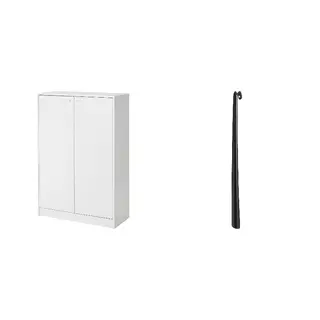 KLEPPSTAD/OMTÄNKSAM set: shoe cabinet/storage + shoehorn