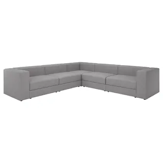 JÄTTEBO modular corner sofa, 6 seat, Tonerud grey, Height 71 x Depth 95 cm