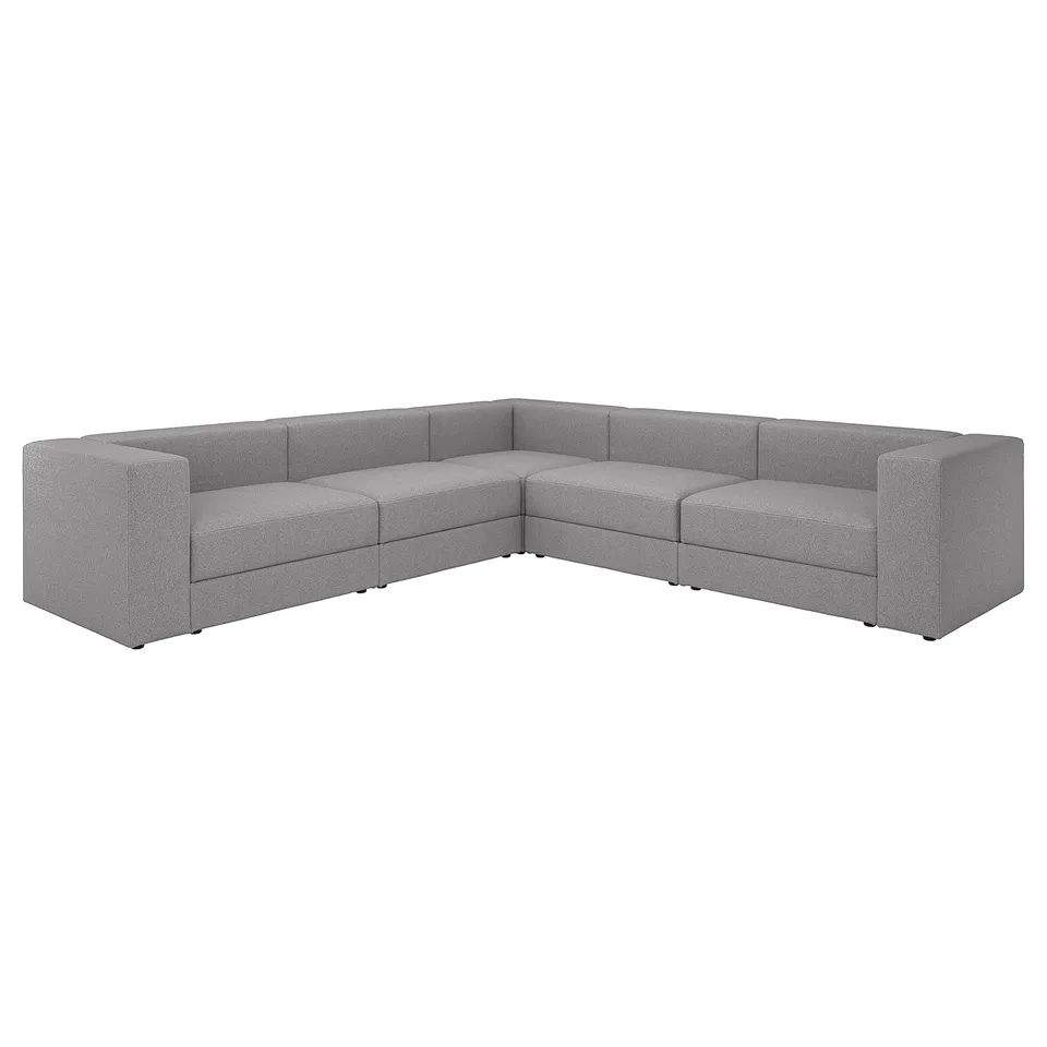 JÄTTEBO grey modular sofa, modern design with clean lines, soft comfort, and practical storage.