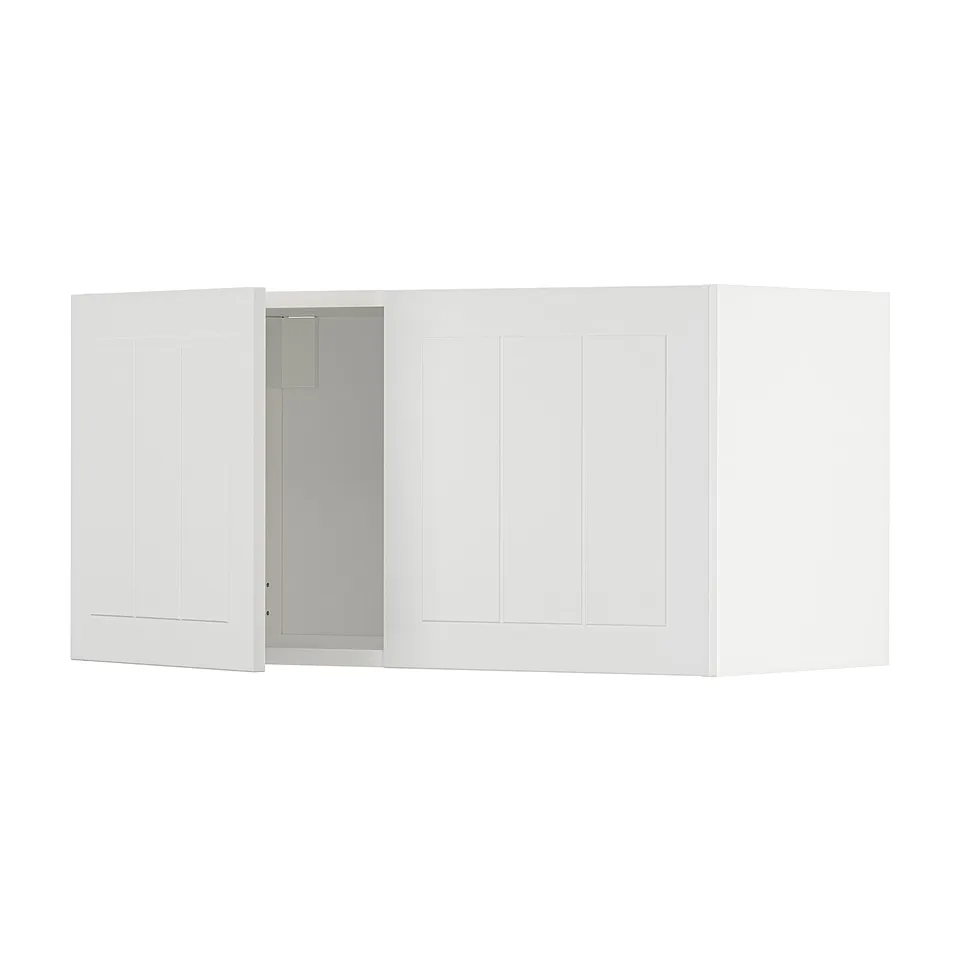 White METOD kitchen cabinet, rectangular, modern design.