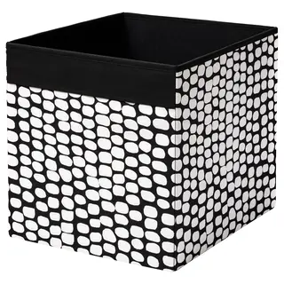 DRÖNA box, black/white, 33x38x33 cm