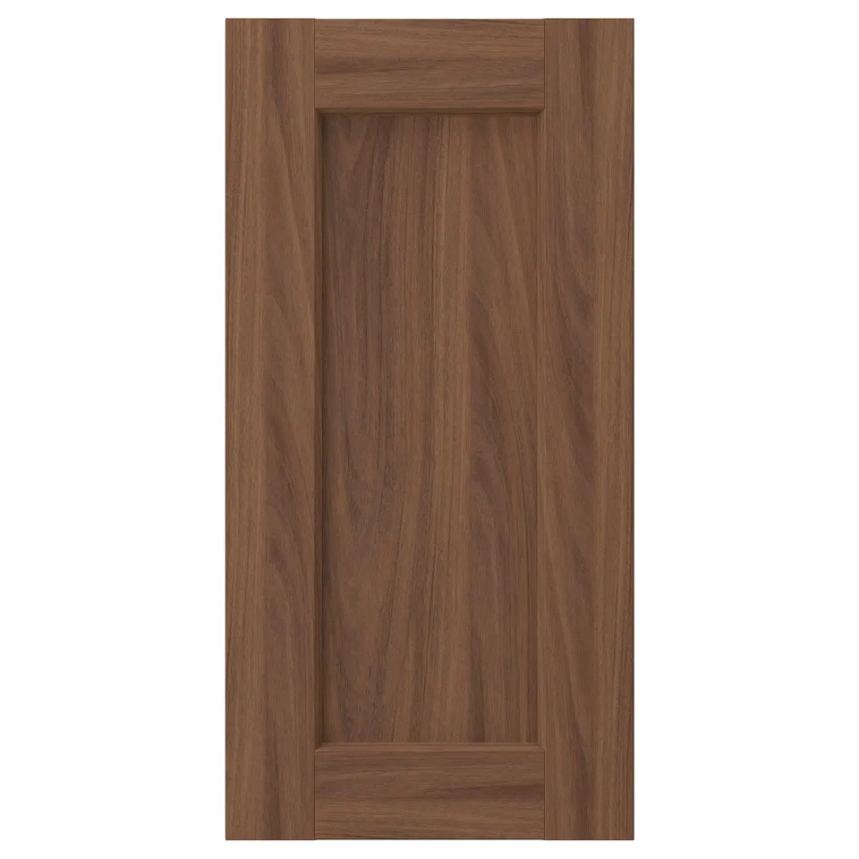 ENKÖPING brown walnut cabinet door, classic design, sturdy wood texture, square shape with simple frame.