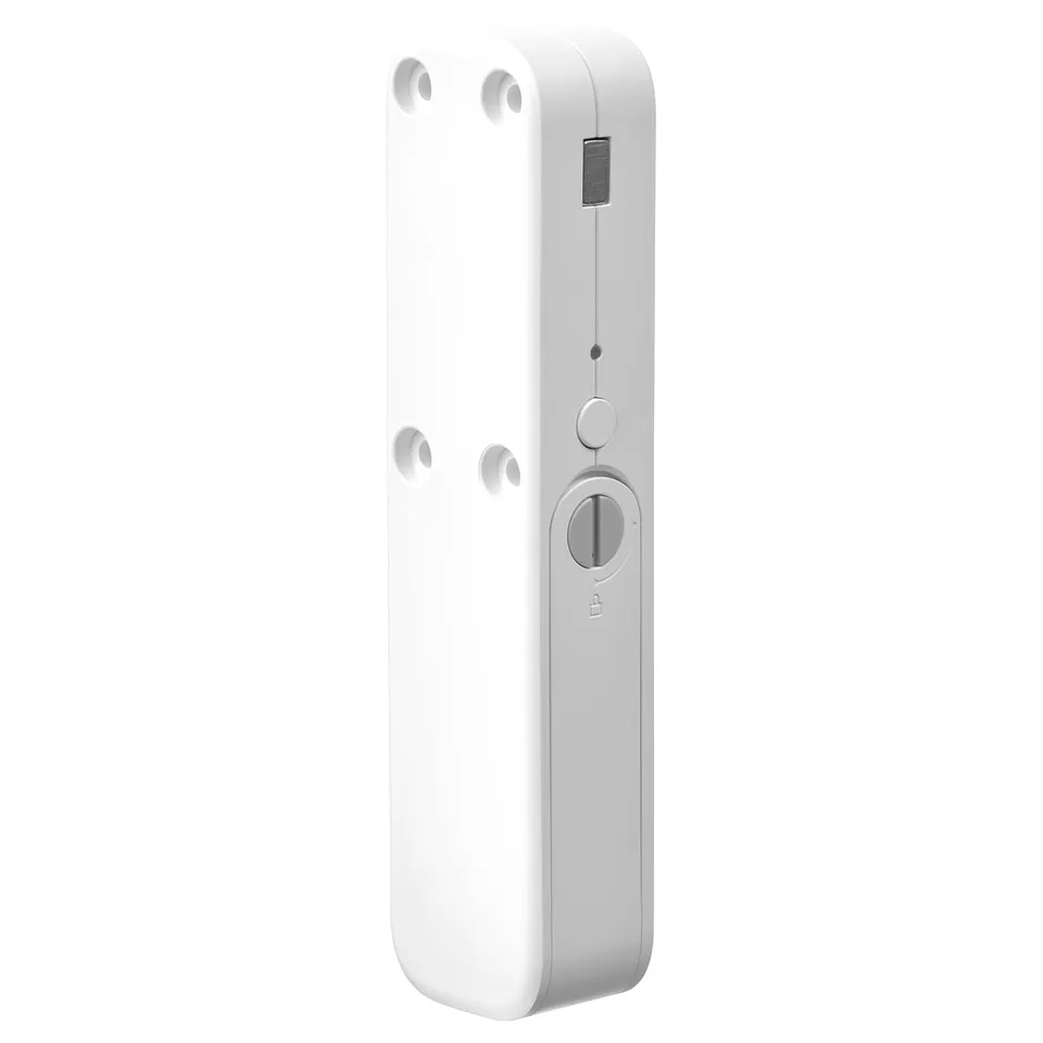 White SOLSTOL lock, abs plastic with keyhole and mounting holes.