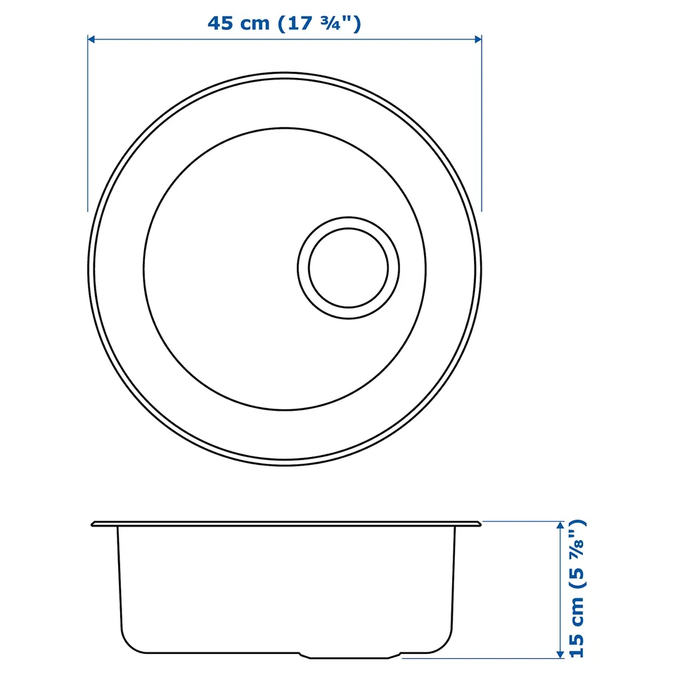 Illustration with measurements for the product: BOHOLMEN.