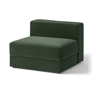JÄTTEBO 1,5-seat module with storage, Johanneshov dark green, Width 95 x Depth 95 x Height 71 cm