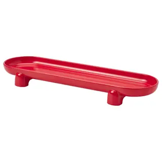 VINTERFINT candle dish, red, Length 42 x Width 13 x Height 4.5 cm