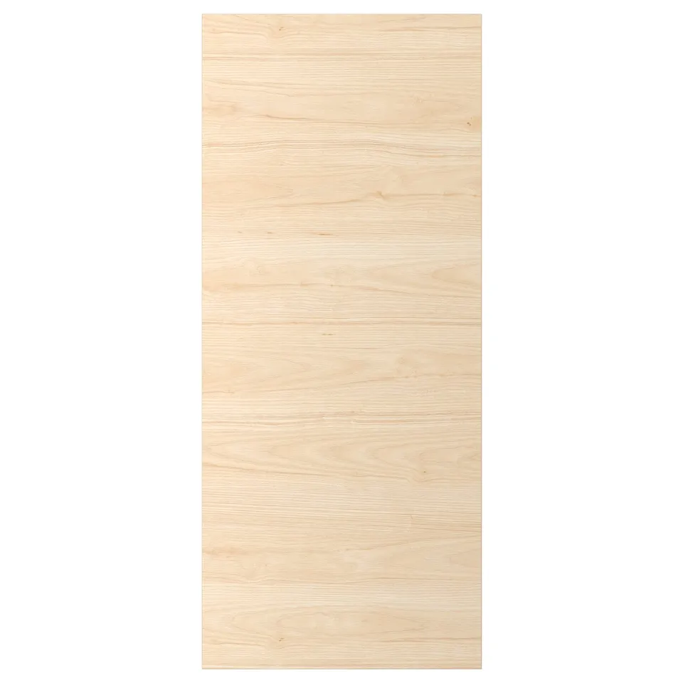 ASKERSUND door in light ash wood effect; rectangular, melamine surface for durability; modern grain pattern design.