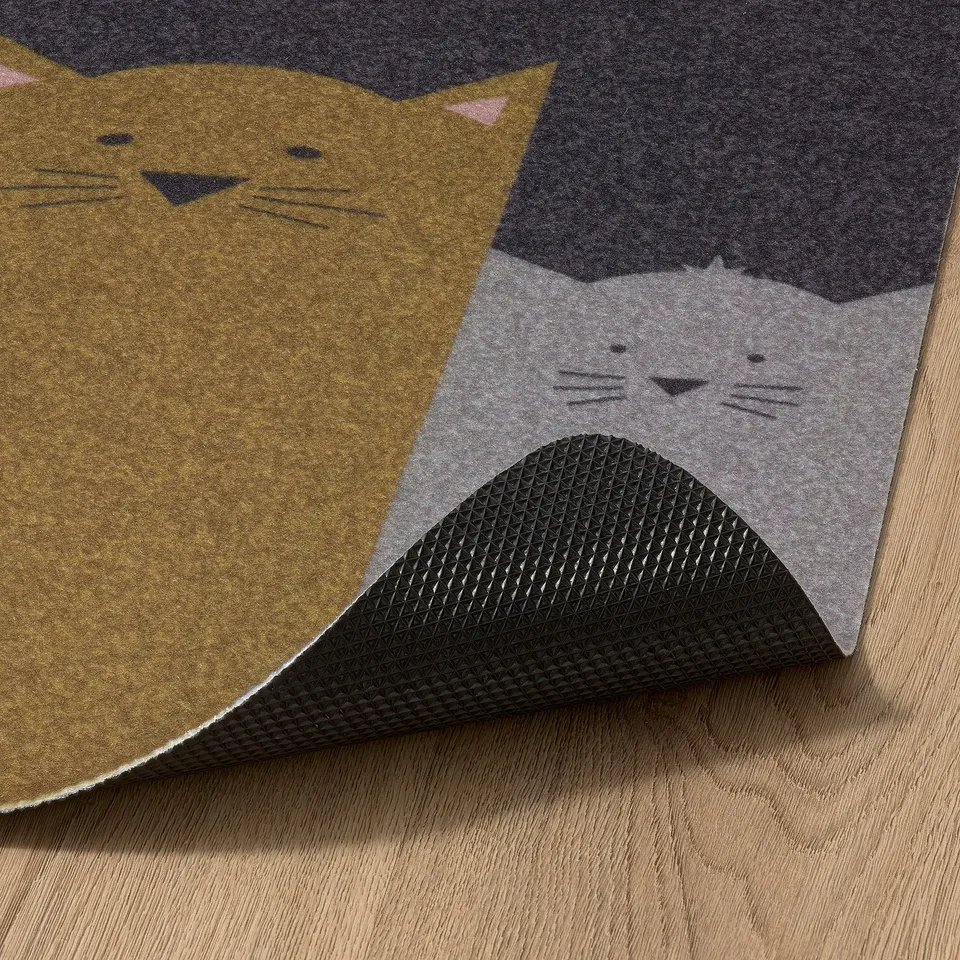 TURISTVÄG Door mat, indoor, cat pattern, 40x60 cm