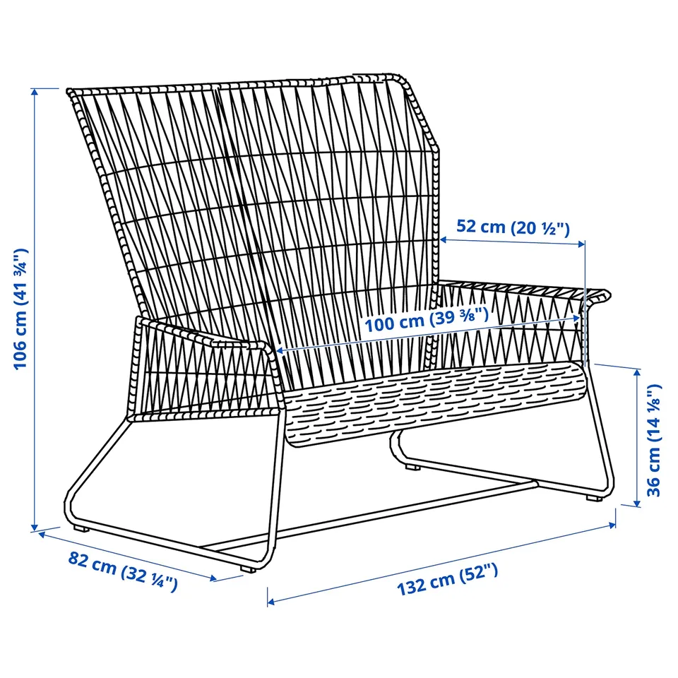 Illustration with measurements for the product: TALLSKÄR.