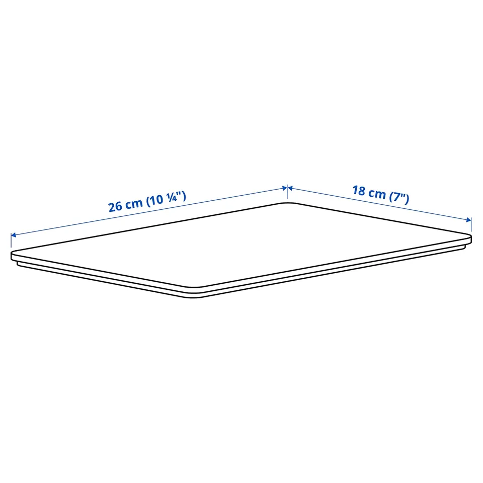 Illustration with measurements for the product: KUGGIS.