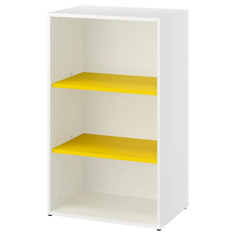 LASTARE Storage combination, white/yellow, 60x42x101 cm