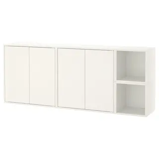 EKET wall-mounted cabinet combination, white, 175x35x70 cm