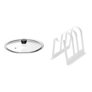 pan lid + stand set: pan lid + cutting board and lid stand