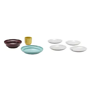 SPJUTLILJA set: 3-piece serving set + side plate