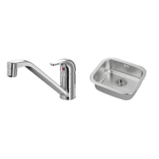 FYNDIG/LAGAN set: inset sink, 1 bowl + single-lever kitchen mixer tap