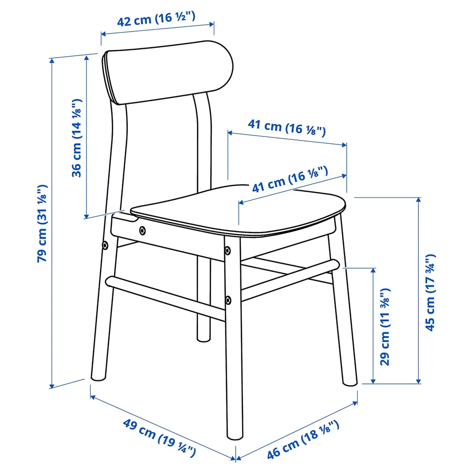 Illustration with measurements for the product: LISABO.
