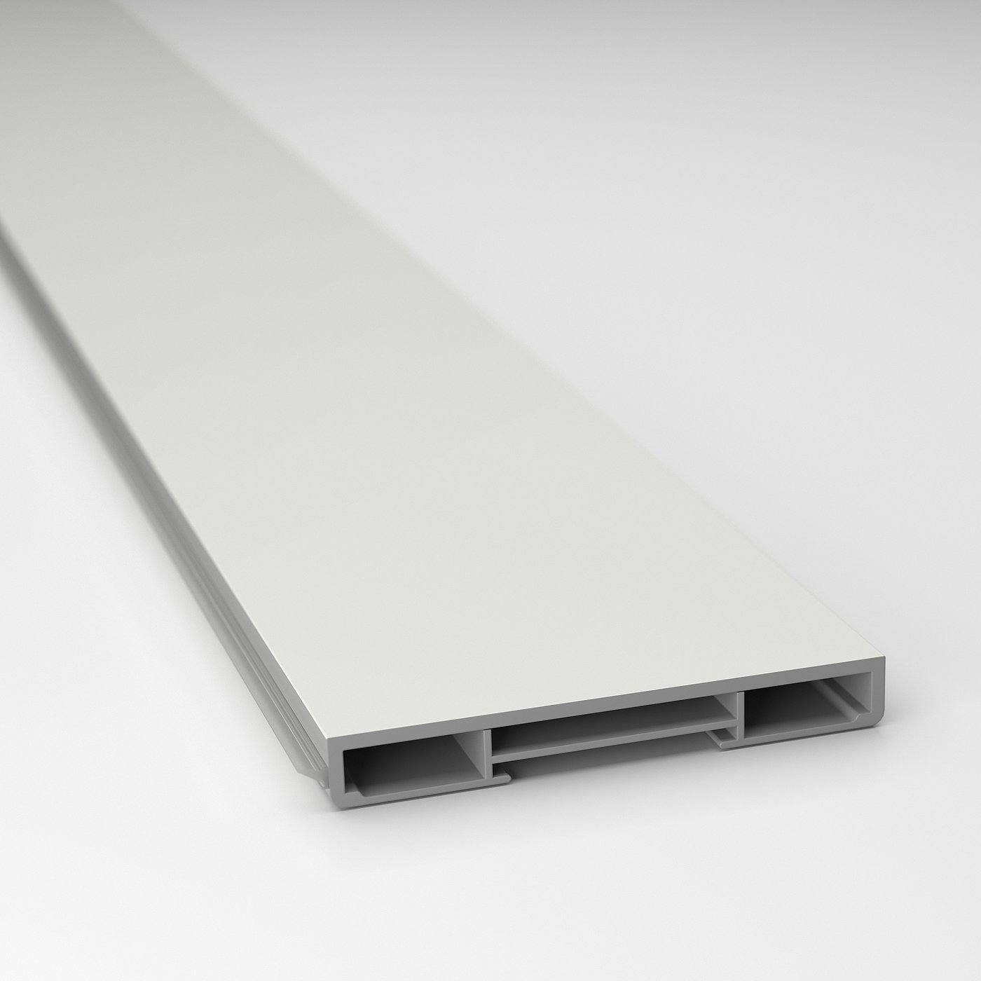 ASPUDDEN Plinth, light grey, 220x8 cm