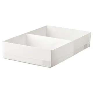 STUK box with compartments, white, Width 34 x Depth 51 x Height 10 cm