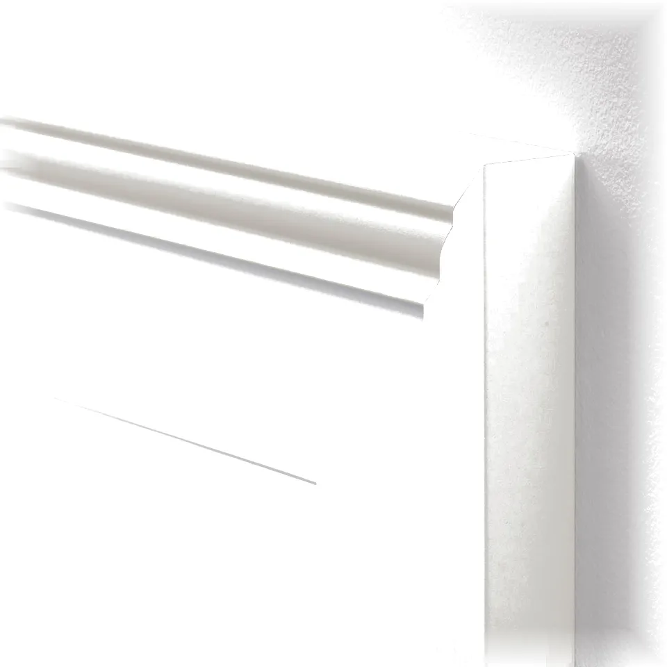 Clean, white picture frame with smooth edges. Shows sturdy build, suitable for various sizes.